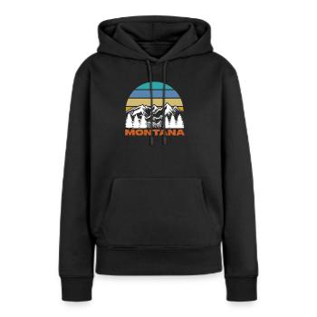 Montana - Sweat à capuche Premium bio Femme - noir - Devant - Julia (174cm)