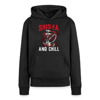 Shisha Cadeau pour pipe à eau Shishabar Pipe - Sweat à capuche Premium bio Femme - noir - Devant - Julia (174cm)