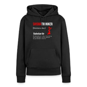 Shisha - Frauen Premium Bio Hoodie - Schwarz - Vorne - Julia (174cm)