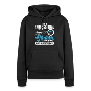 Spion Privatdetektiv Ermittler Detektiv Geschenk - Frauen Premium Bio Hoodie - Schwarz - Vorne - Julia (174cm)