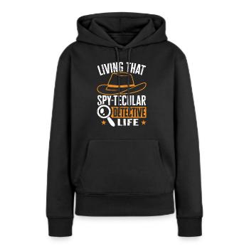 Spion Privatdetektiv Ermittler Detektiv Geschenk - Frauen Premium Bio Hoodie - Schwarz - Vorne - Julia (174cm)