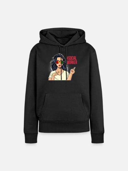 Afrika Ich bin Sozialarbeiterin - Frauen Premium Bio Hoodie - Schwarz