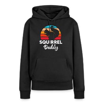 Écureuil Papa Écureuil Papa Écureuil Écureuil Propriétaire - Sweat à capuche Premium bio Femme - noir - Devant - Julia (174cm)