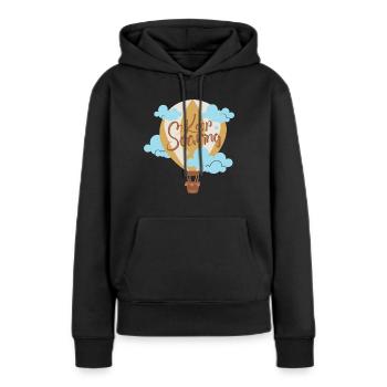 Keep Soaring Hot Air Balloon Thrill Seeker - Sweat à capuche Premium bio Femme - noir - Devant - Julia (174cm)