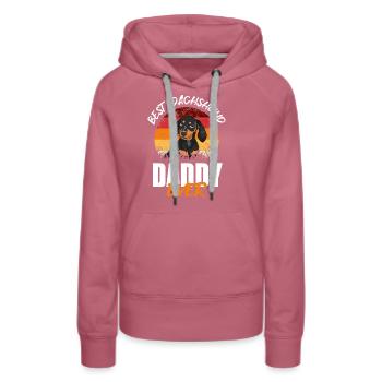 Bester Dackel-Daddy aller Zeiten - Frauen Premium Bio Hoodie - Malve - Vorne - Isabella (175cm)