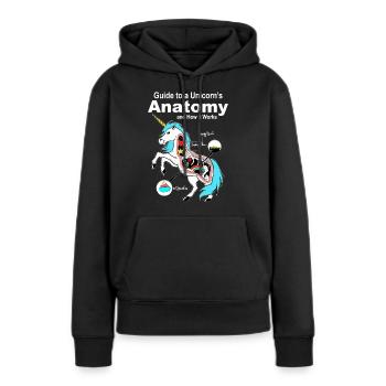 Guide To A Unicorn's Anatomy - Sweat à capuche Premium bio Femme - noir - Devant - Julia (174cm)