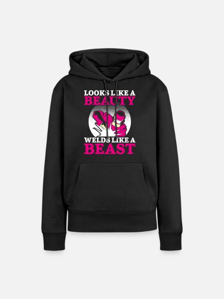 Welder Welding Female Welder - Frauen Premium Bio Hoodie - Schwarz