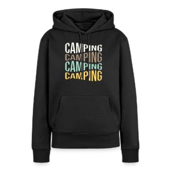 camp - Sweat à capuche Premium bio Femme - noir - Devant - Julia (174cm)