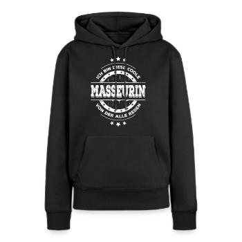 Masseurin Kollegin Geburtstag Massage Geschenk - Frauen Premium Bio Hoodie - Schwarz - Vorne - Julia (174cm)