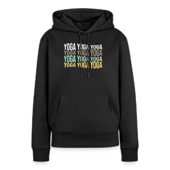 Yoga - Sweat à capuche Premium bio Femme - noir - Devant - Julia (174cm)