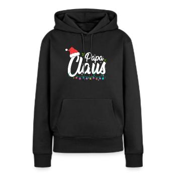 Papa Claus Weihnachten Santa Claus Familienvater - Frauen Premium Bio Hoodie - Schwarz - Vorne - Julia (174cm)