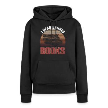 I Read Banned Books Bücher Bibliothek - Frauen Premium Bio Hoodie - Schwarz - Vorne - Julia (174cm)