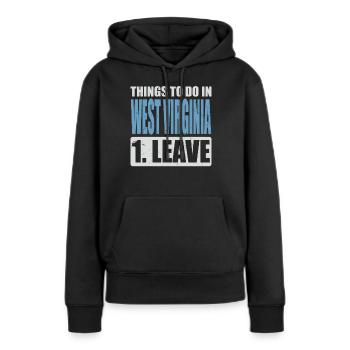 West Virginia Meme - Frauen Premium Bio Hoodie - Schwarz - Vorne - Julia (174cm)