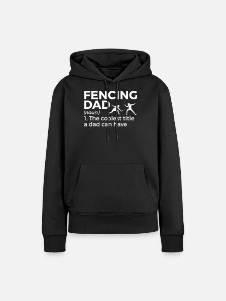 Fechten Degen Fechtduell Geschenkidee - Frauen Premium Bio Hoodie - Schwarz