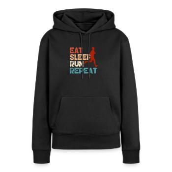 Courir - Sweat à capuche Premium bio Femme - noir - Devant - Julia (174cm)