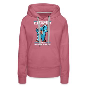Dickhäuter Rüsseltier Dabbing Elefant - Frauen Premium Bio Hoodie - Malve - Vorne - Isabella (175cm)