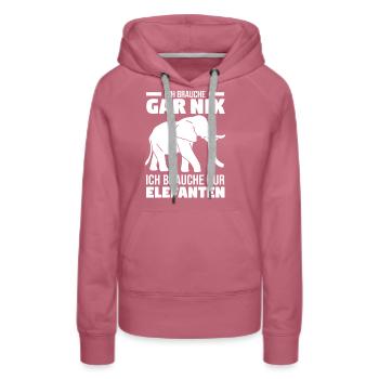 Dickhäuter Rüsseltier Dabbing Elefant - Frauen Premium Bio Hoodie - Malve - Vorne - Isabella (175cm)