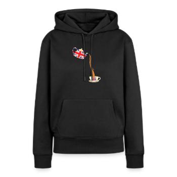 United Kingdom UK England Grossbritannien Geschenk - Frauen Premium Bio Hoodie - Schwarz - Vorne - Julia (174cm)