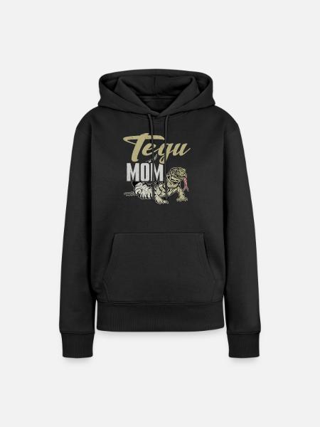 Tegu Eidechse Reptil Herpetologe - Frauen Premium Bio Hoodie - Schwarz