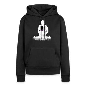 DJ Auftritt Auflegen - Frauen Premium Bio Hoodie - Schwarz - Vorne - Julia (174cm)