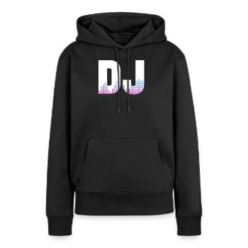 DJ Auftritt Auflegen - Frauen Premium Bio Hoodie - Schwarz - Vorne - Julia (174cm)