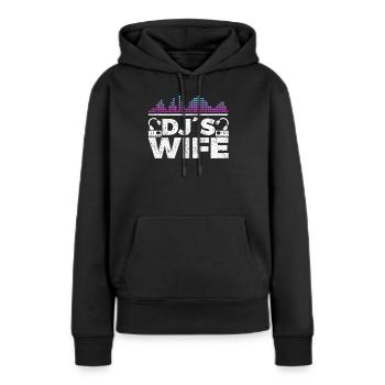DJ Auftritt Auflegen - Frauen Premium Bio Hoodie - Schwarz - Vorne - Julia (174cm)