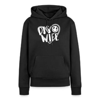 DJ Auftritt Auflegen - Frauen Premium Bio Hoodie - Schwarz - Vorne - Julia (174cm)