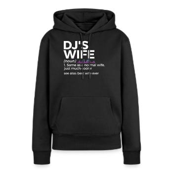 DJ Auftritt Auflegen - Frauen Premium Bio Hoodie - Schwarz - Vorne - Julia (174cm)
