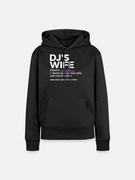 DJ Auftritt Auflegen - Frauen Premium Bio Hoodie - Schwarz