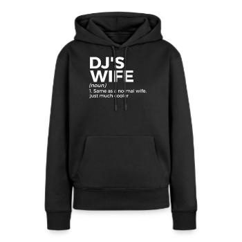 DJ Auftritt Auflegen - Frauen Premium Bio Hoodie - Schwarz - Vorne - Julia (174cm)