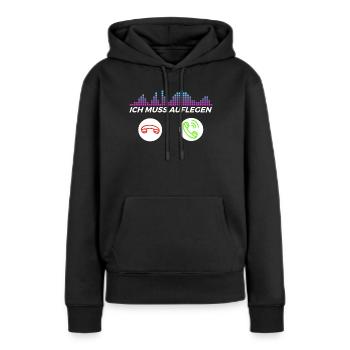 DJ Auftritt Auflegen - Frauen Premium Bio Hoodie - Schwarz - Vorne - Julia (174cm)