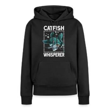 wels - Frauen Premium Bio Hoodie - Schwarz - Vorne - Julia (174cm)