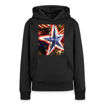 Amerikanisches Weihnachten Weihnachtsstern - Frauen Premium Bio Hoodie - Schwarz - Vorne - Julia (174cm)