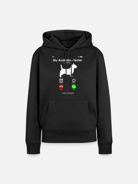 Australian Terrier - Frauen Premium Bio Hoodie - Schwarz