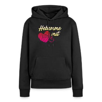 Ich bin eine Hebamme mit Herz Hebamme - Frauen Premium Bio Hoodie - Schwarz - Vorne - Julia (174cm)