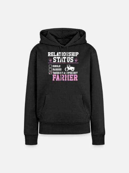 Farming Farmer Girl Girlfriend - Frauen Premium Bio Hoodie - Schwarz