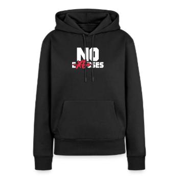 Courir - Sweat à capuche Premium bio Femme - noir - Devant - Julia (174cm)