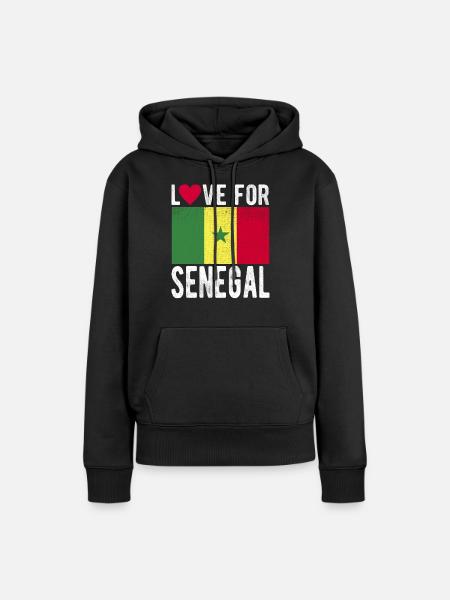 Senegal Fahne - Frauen Premium Bio Hoodie - Schwarz