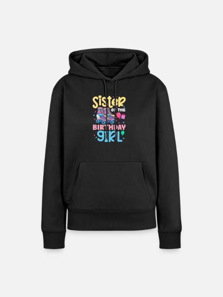 Schwester - Frauen Premium Bio Hoodie - Schwarz
