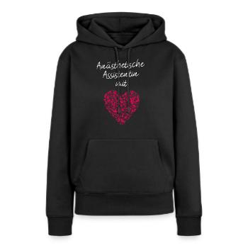 Anästhetische Assistentin mit Herz Operation - Frauen Premium Bio Hoodie - Schwarz - Vorne - Julia (174cm)
