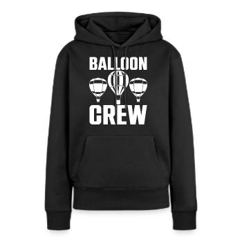 Balloon Crew Heißluftballon Fliegen Schwerelos - Frauen Premium Bio Hoodie - Schwarz - Vorne - Julia (174cm)