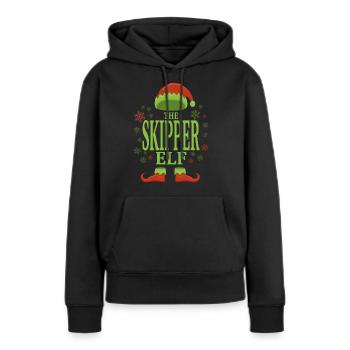 Skipper Elfe de Noël - Sweat à capuche Premium bio Femme - noir - Devant - Julia (174cm)