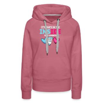Auf Das Innere Kommt Es An Sonographer - Frauen Premium Bio Hoodie - Malve - Vorne - Isabella (175cm)