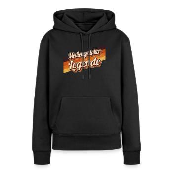 Designer Geburtstag als Legende geboren - Frauen Premium Bio Hoodie - Schwarz - Vorne - Julia (174cm)