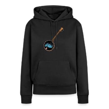 Banjo - Sweat à capuche Premium bio Femme - noir - Devant - Julia (174cm)