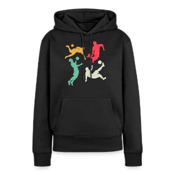 Soccer Sports Soccer Game - Soccer Players - Frauen Premium Bio Hoodie - Schwarz - Vorne - Julia (174cm)