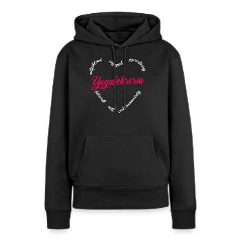 Yogalehrerin Yoga Joga Lehrerin Frauen Geschenk - Frauen Premium Bio Hoodie - Schwarz - Vorne - Julia (174cm)