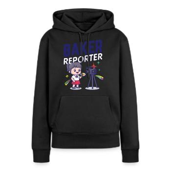 Baker Reporter Camera Microphone Girl Stars Quote - Women’s Premium Organic Hoodie - black - Front - Julia (174cm)