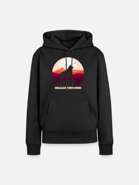 Belgian Tervuren - Frauen Premium Bio Hoodie - Schwarz