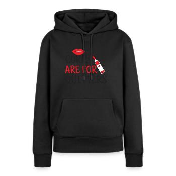 Korken Sind Für Quitters Wine Night Wine Tasting - Frauen Premium Bio Hoodie - Schwarz - Vorne - Julia (174cm)